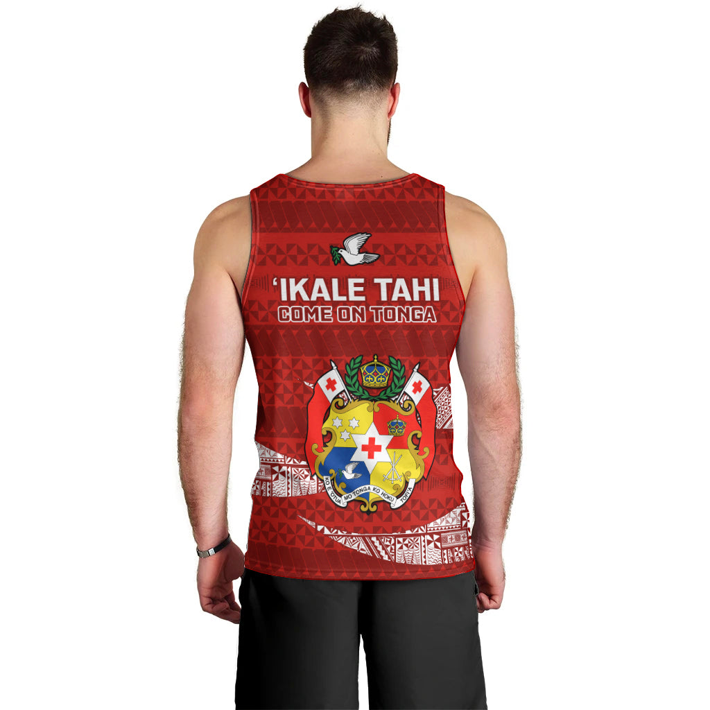 Tonga Rugby Men Tank Top 2023 Ikale Tahi Tongan Ngatu Pattern - Wonder Print Shop