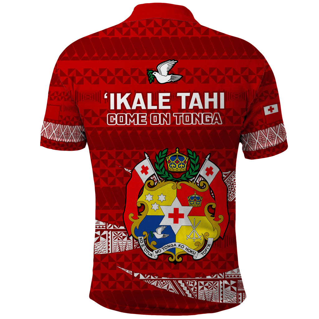 Tonga Rugby Polo Shirt 2023 Go Tongan Ngatu Pattern World Cup - Wonder Print Shop