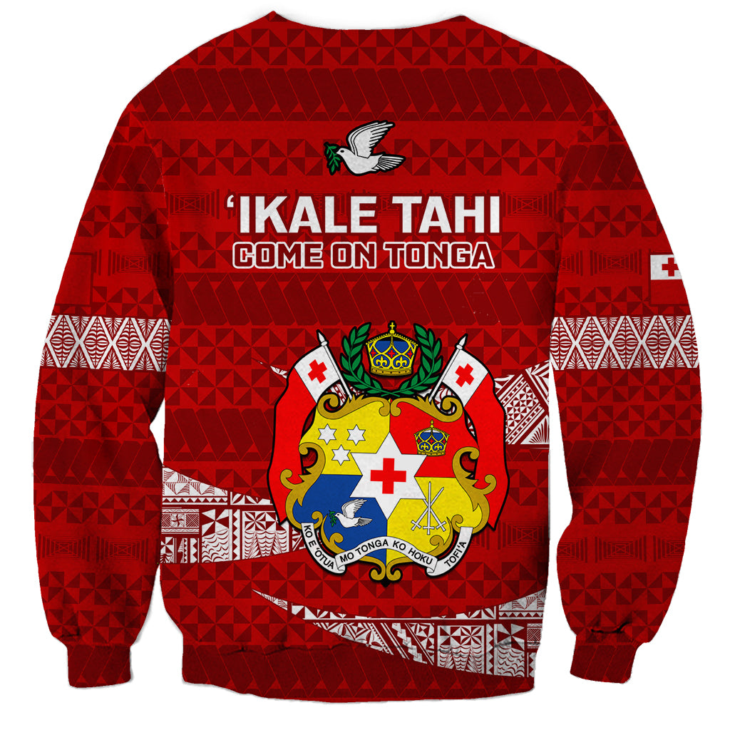 Tonga Rugby Sweatshirt 2023 Ikale Tahi Tongan Ngatu Pattern - Wonder Print Shop