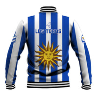 Uruguay Rugby Baseball Jacket Go Los Teros Flag Style - Wonder Print Shop