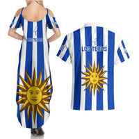 Uruguay Rugby Couples Matching Summer Maxi Dress and Hawaiian Shirt Go Los Teros Flag Style - Wonder Print Shop