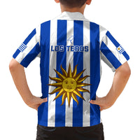 Uruguay Rugby Family Matching Puletasi Dress and Hawaiian Shirt Go Los Teros Flag Style - Wonder Print Shop