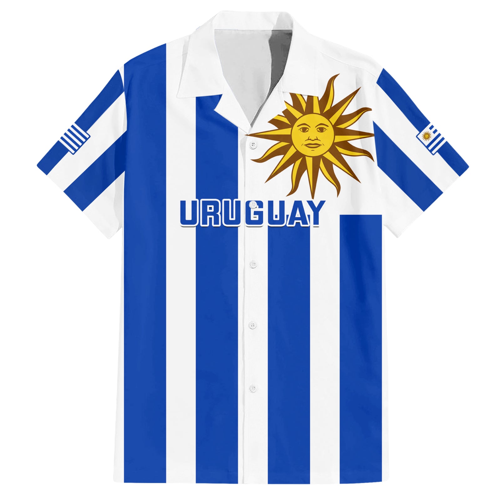 Uruguay Rugby Hawaiian Shirt Go Los Teros Flag Style - Wonder Print Shop