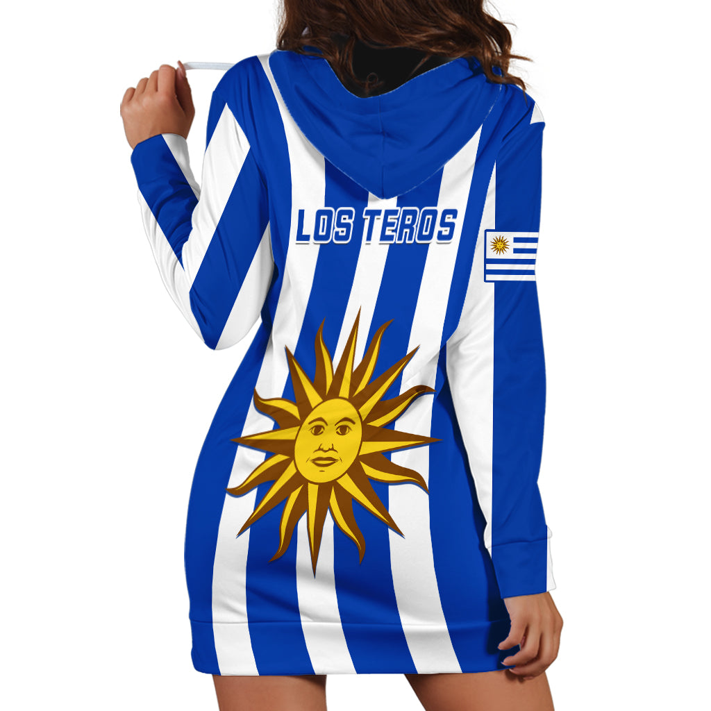 Uruguay Rugby Hoodie Dress Go Los Teros Flag Style - Wonder Print Shop