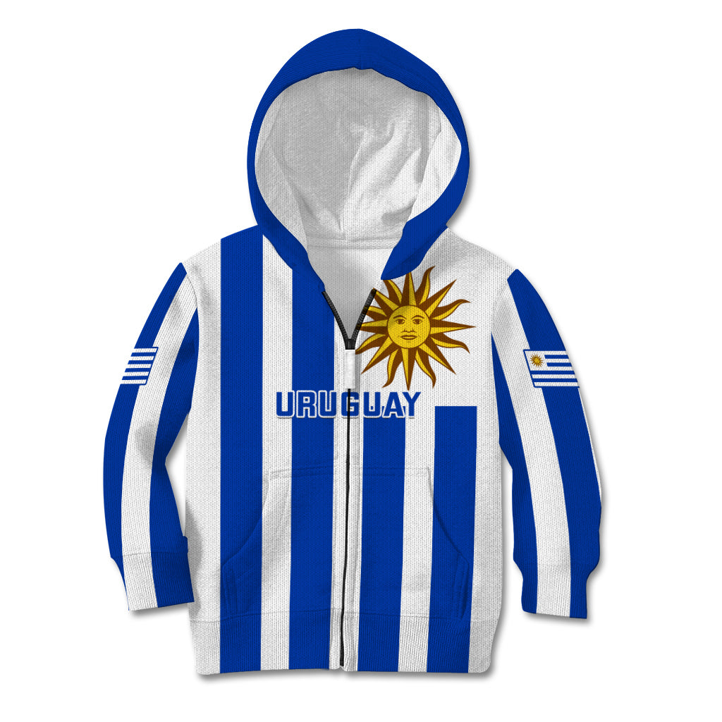 Uruguay Rugby Kid Hoodie Go Los Teros Flag Style - Wonder Print Shop