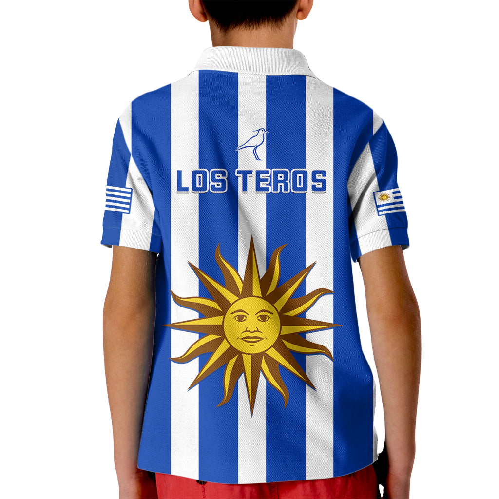 Uruguay Rugby Kid Polo Shirt Go Los Teros Flag Style - Wonder Print Shop