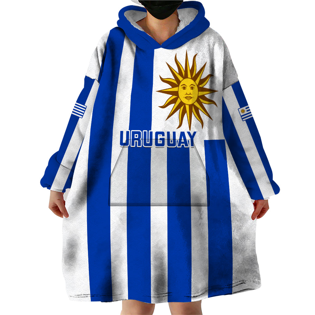 Uruguay Rugby Wearable Blanket Hoodie Go Los Teros Flag Style - Wonder Print Shop
