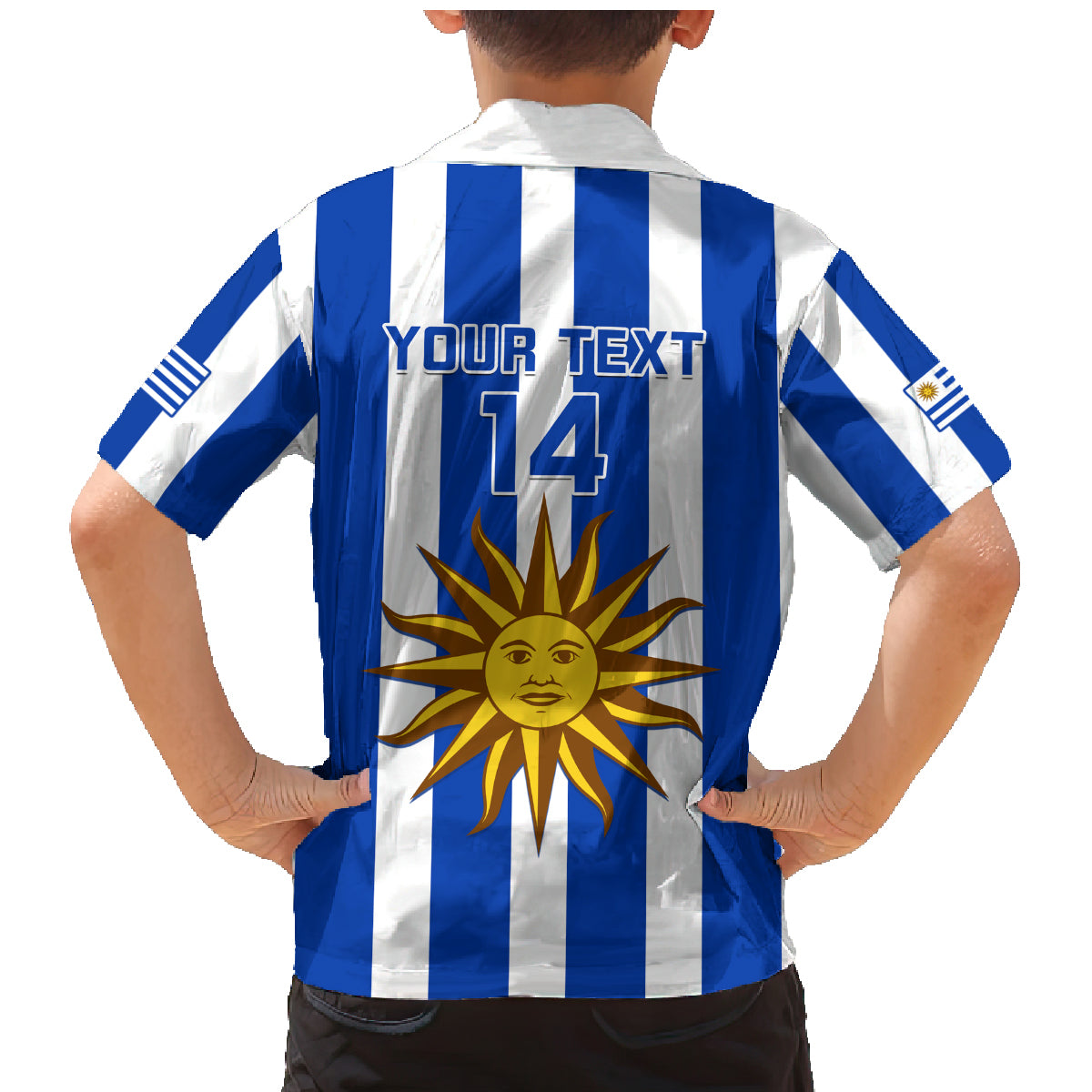 Custom Uruguay Rugby Family Matching Mermaid Dress and Hawaiian Shirt Go Los Teros Flag Style - Wonder Print Shop