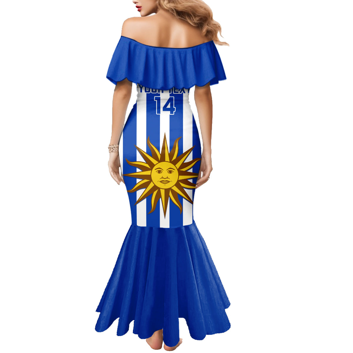 Custom Uruguay Rugby Family Matching Mermaid Dress and Hawaiian Shirt Go Los Teros Flag Style - Wonder Print Shop
