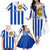 Custom Uruguay Rugby Family Matching Off Shoulder Long Sleeve Dress and Hawaiian Shirt Go Los Teros Flag Style - Wonder Print Shop