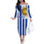 Custom Uruguay Rugby Family Matching Off Shoulder Long Sleeve Dress and Hawaiian Shirt Go Los Teros Flag Style - Wonder Print Shop