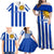 Custom Uruguay Rugby Family Matching Off Shoulder Maxi Dress and Hawaiian Shirt Go Los Teros Flag Style - Wonder Print Shop