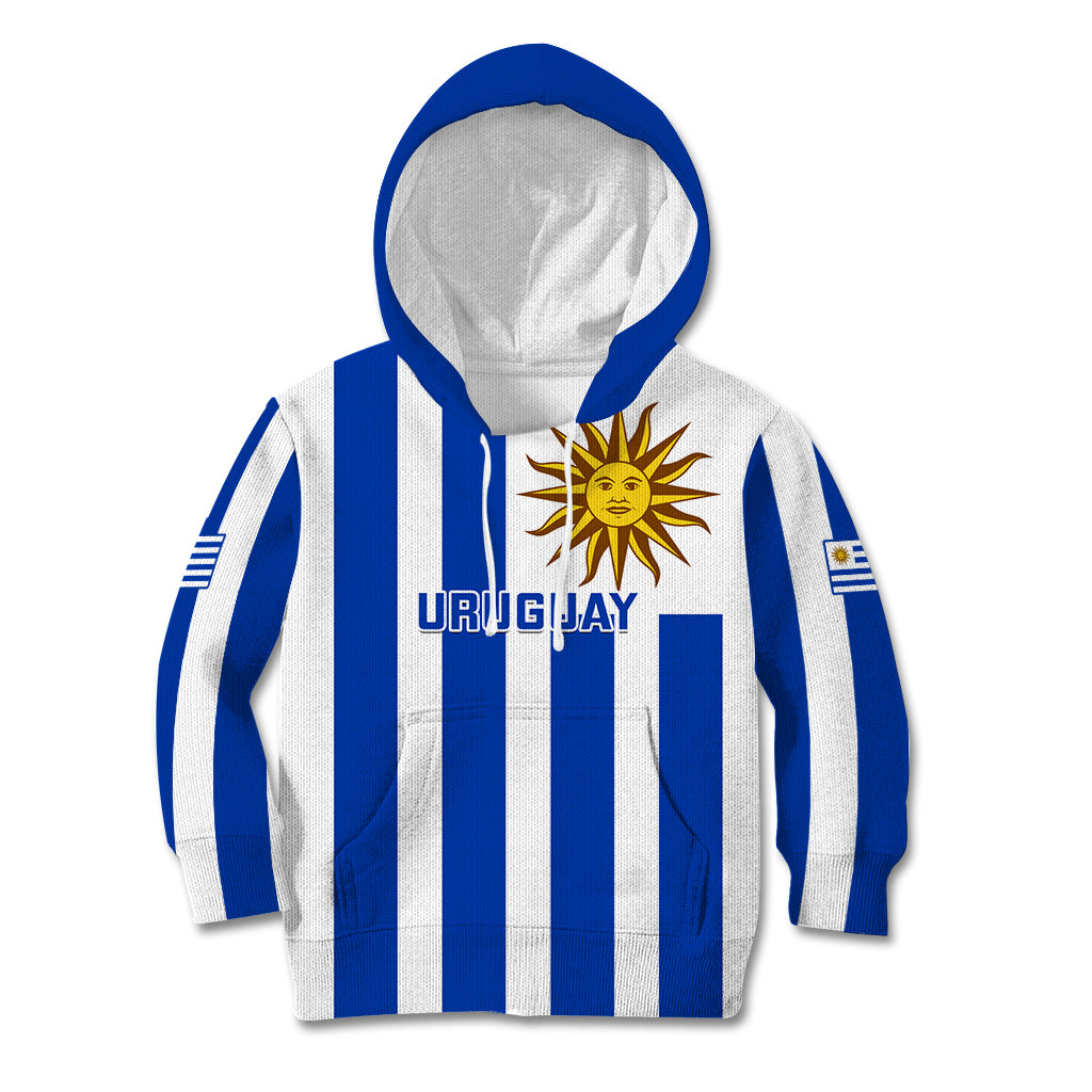 Custom Uruguay Rugby Kid Hoodie Go Los Teros Flag Style - Wonder Print Shop
