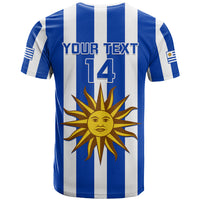 Custom Uruguay Rugby T Shirt Go Los Teros Flag Style - Wonder Print Shop