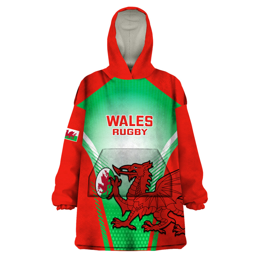 Wales Rugby Wearable Blanket Hoodie 2023 Come On Cymru Champions World Cup - Wonder Print Shop