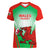 Wales Rugby Women V Neck T Shirt 2023 Come On Cymru Champions World Cup - Wonder Print Shop