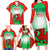 Custom Wales Rugby Family Matching Long Sleeve Bodycon Dress and Hawaiian Shirt 2023 Come On Cymru Champions World Cup - Wonder Print Shop