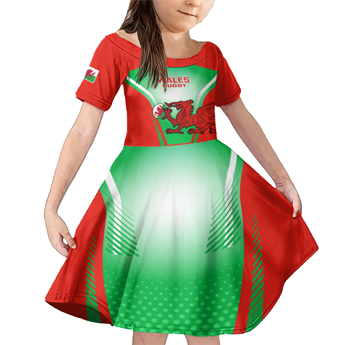 Custom Wales Rugby Family Matching Mermaid Dress and Hawaiian Shirt 2023 Come On Cymru Champions World Cup - Wonder Print Shop