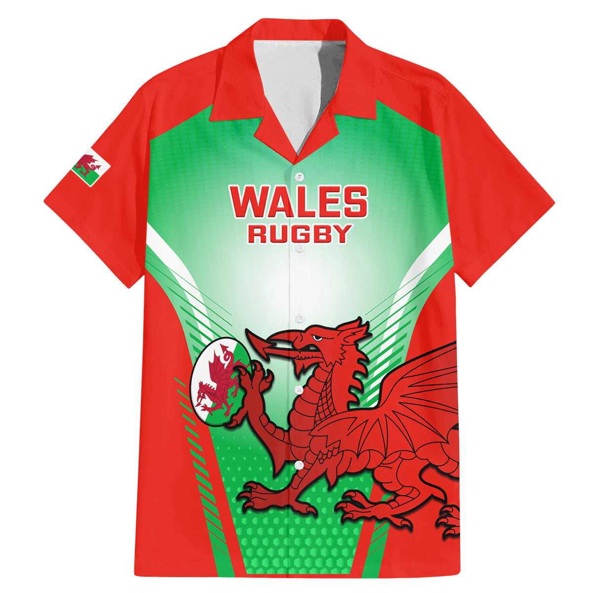 Custom Wales Rugby Family Matching Mermaid Dress and Hawaiian Shirt 2023 Come On Cymru Champions World Cup - Wonder Print Shop