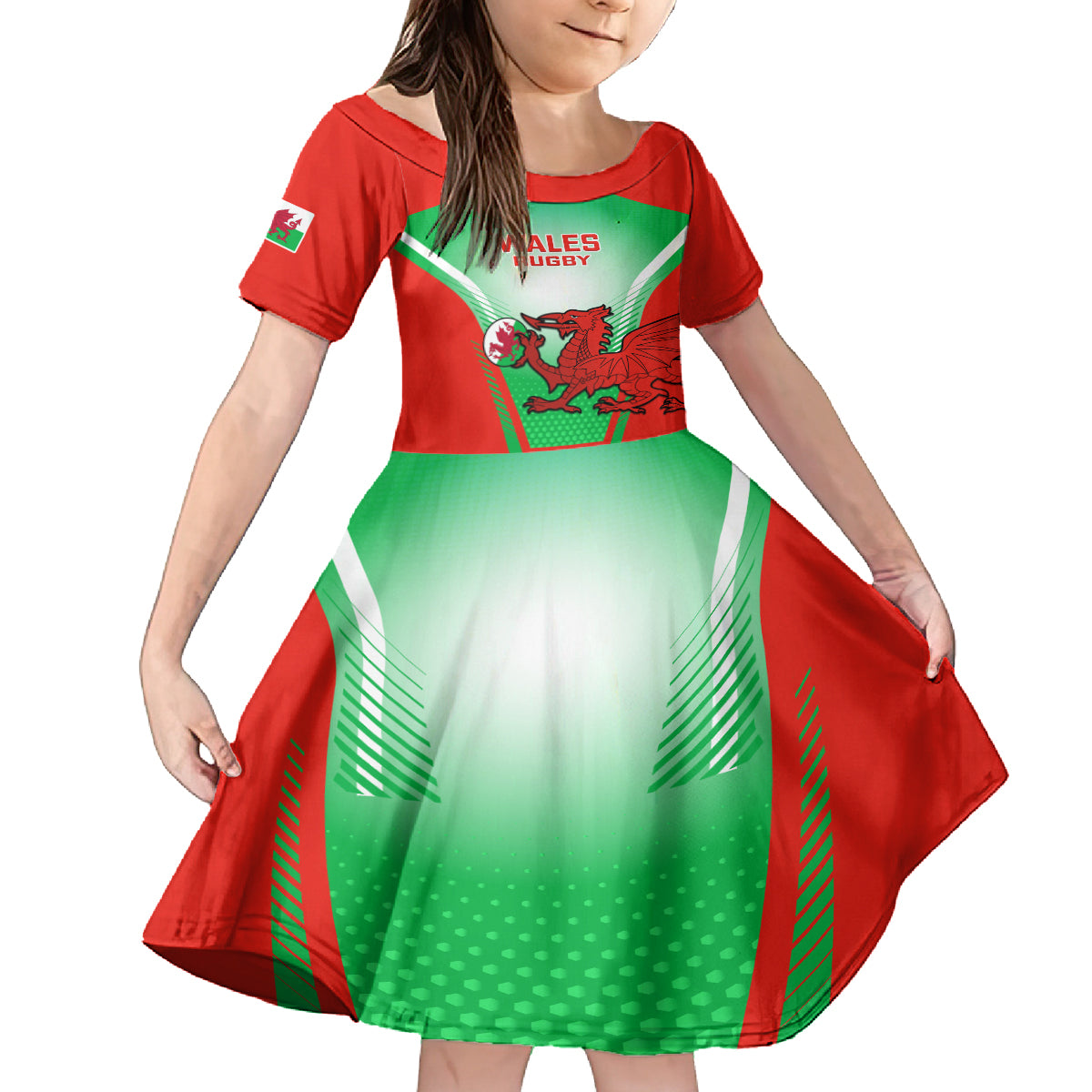 Custom Wales Rugby Family Matching Off Shoulder Maxi Dress and Hawaiian Shirt 2023 Come On Cymru Champions World Cup - Wonder Print Shop