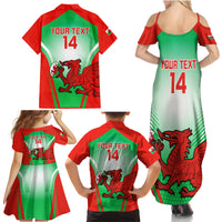 Custom Wales Rugby Family Matching Summer Maxi Dress and Hawaiian Shirt 2023 Come On Cymru Champions World Cup - Wonder Print Shop