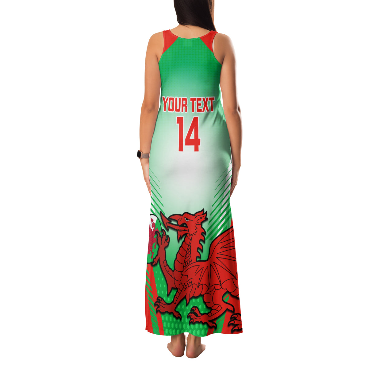 Custom Wales Rugby Family Matching Tank Maxi Dress and Hawaiian Shirt 2023 Come On Cymru Champions World Cup - Wonder Print Shop