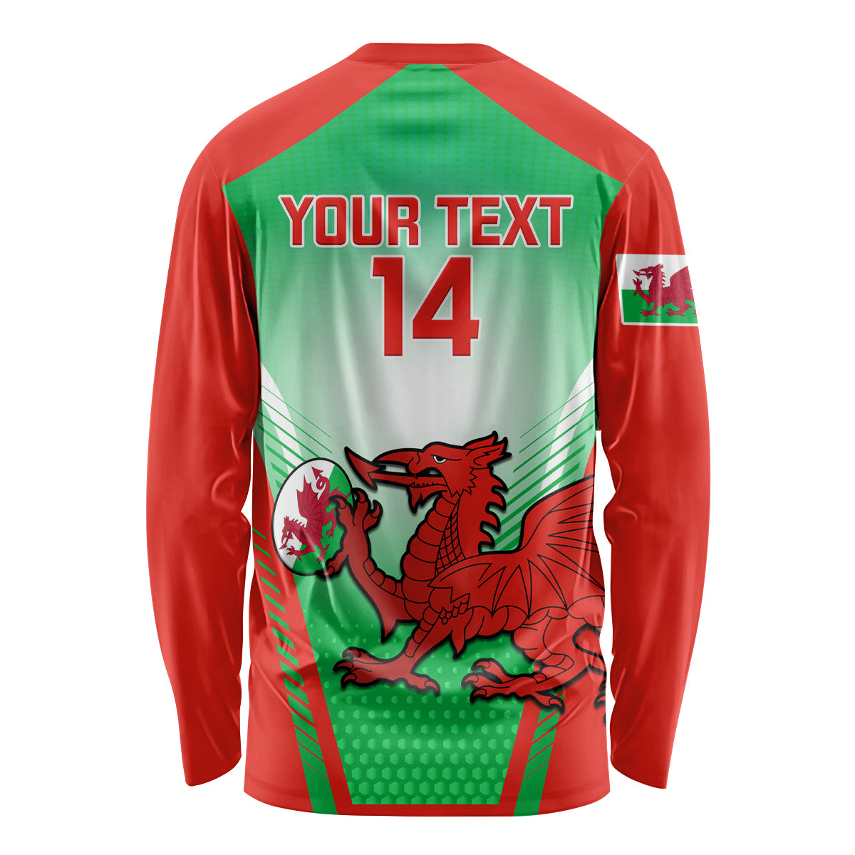 Custom Wales Rugby Long Sleeve Shirt 2023 Come On Cymru Champions World Cup - Wonder Print Shop