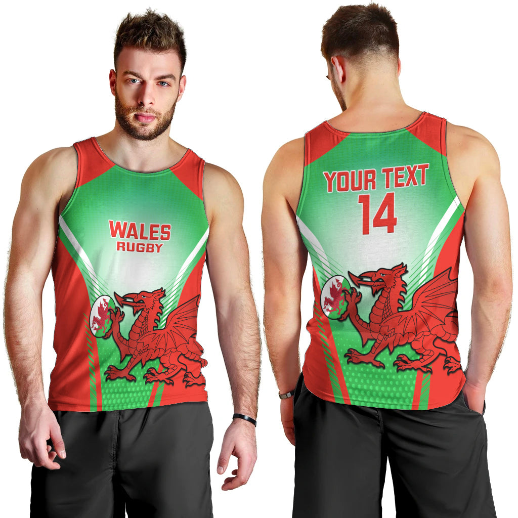 Custom Wales Rugby Men Tank Top 2023 Come On Cymru Champions World Cup - Wonder Print Shop