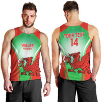 Custom Wales Rugby Men Tank Top 2023 Come On Cymru Champions World Cup - Wonder Print Shop