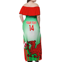 Custom Wales Rugby Off Shoulder Maxi Dress 2023 Come On Cymru Champions World Cup - Wonder Print Shop