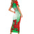 Custom Wales Rugby Short Sleeve Bodycon Dress 2023 Come On Cymru Champions World Cup - Wonder Print Shop