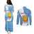 Argentina Rugby Couples Matching Puletasi Dress and Long Sleeve Button Shirts 2023 Go Champions Los Pumas World Cup - Wonder Print Shop