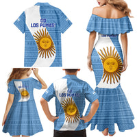 Argentina Rugby Family Matching Mermaid Dress and Hawaiian Shirt 2023 Go Champions Los Pumas World Cup - Wonder Print Shop