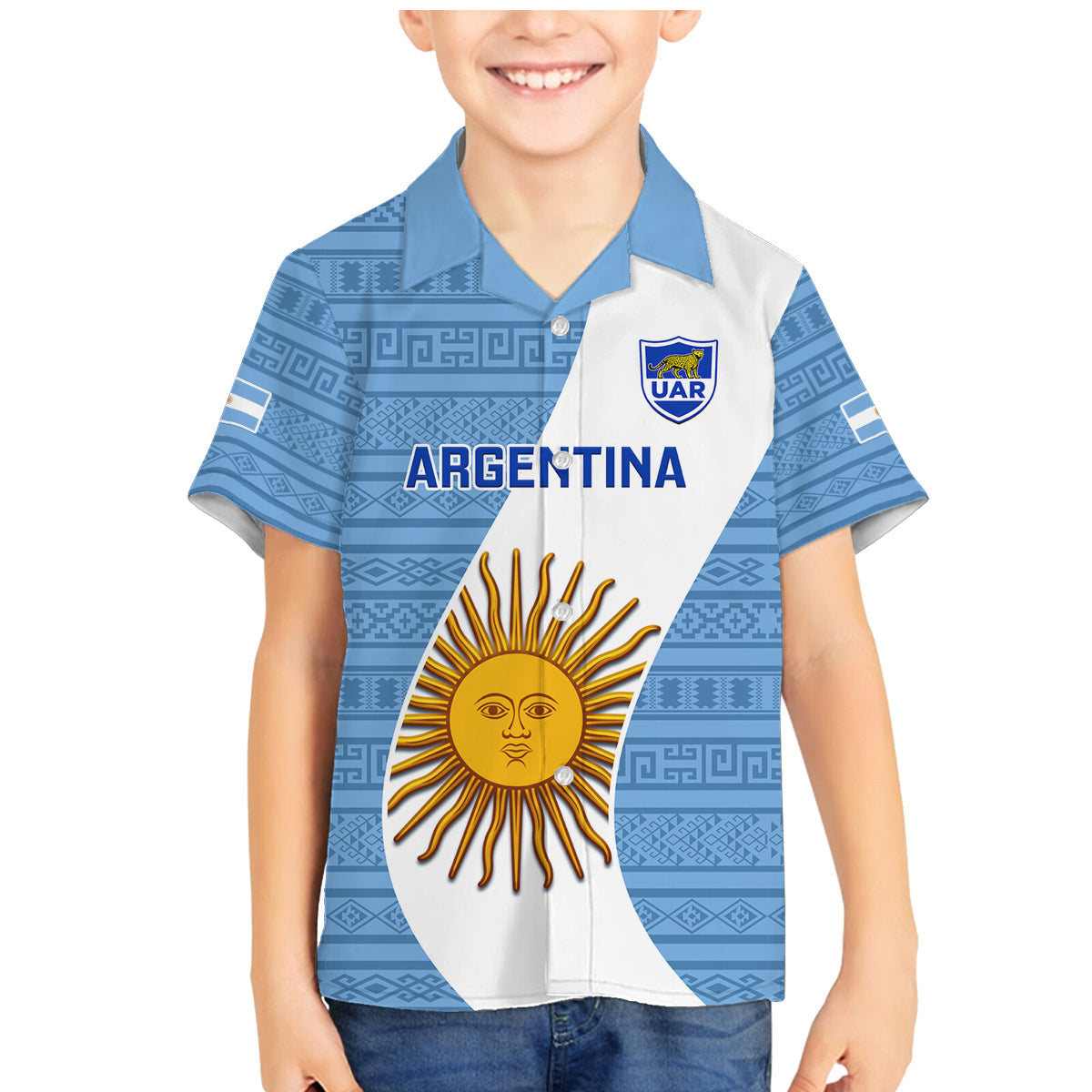 Argentina Rugby Family Matching Mermaid Dress and Hawaiian Shirt 2023 Go Champions Los Pumas World Cup - Wonder Print Shop