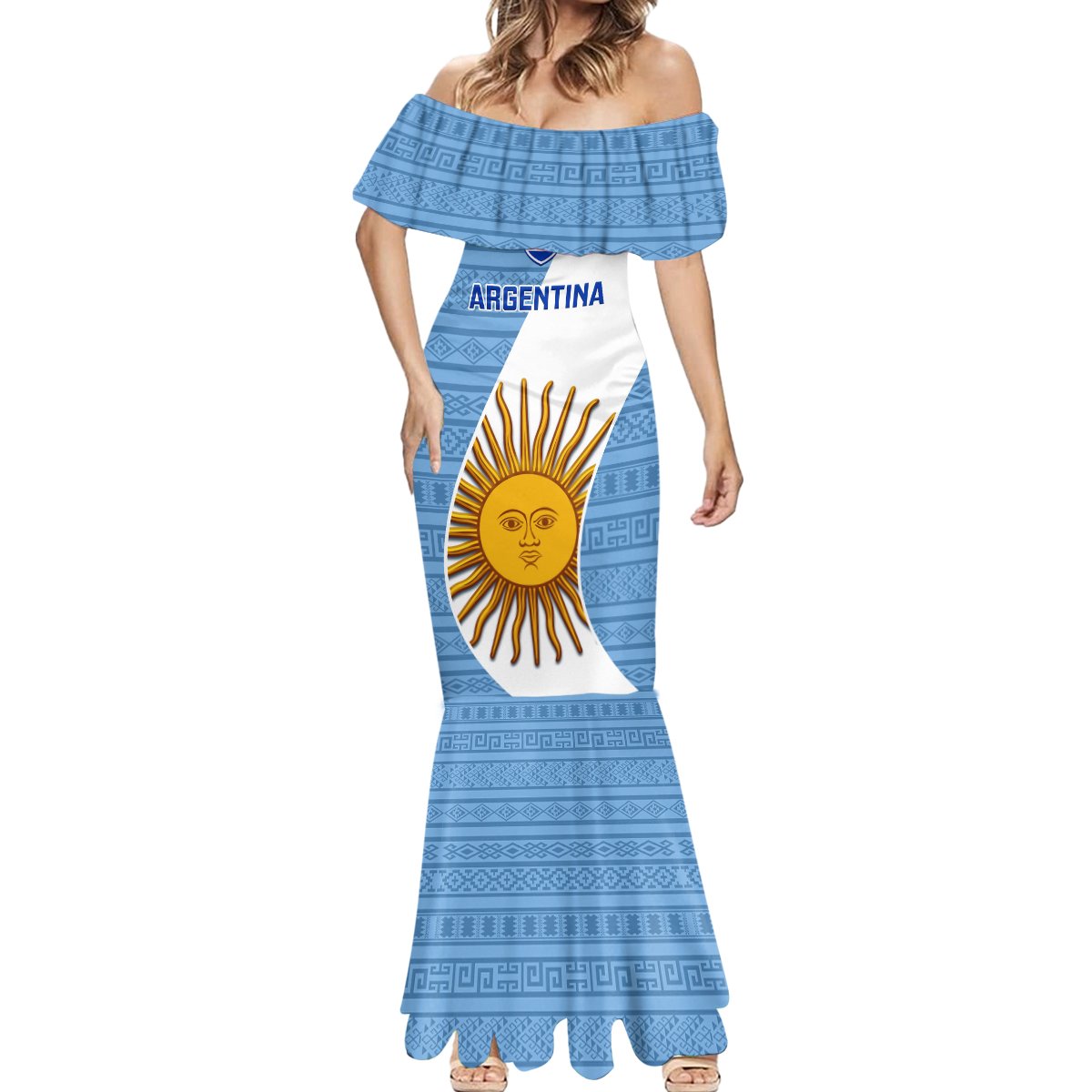 Argentina Rugby Mermaid Dress 2023 Go Champions Los Pumas World Cup - Wonder Print Shop