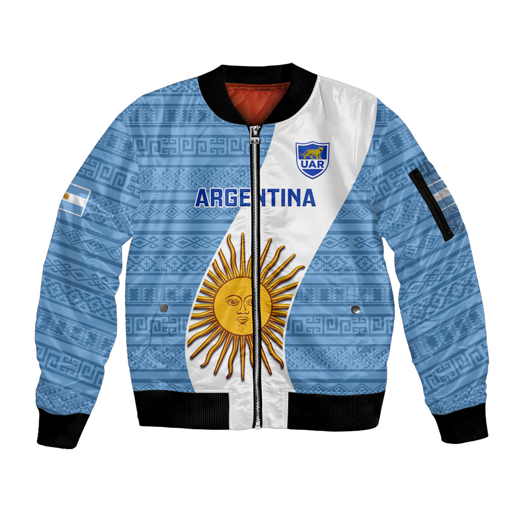 Argentina Rugby Sleeve Zip Bomber Jacket 2023 Go Champions Los Pumas World Cup - Wonder Print Shop