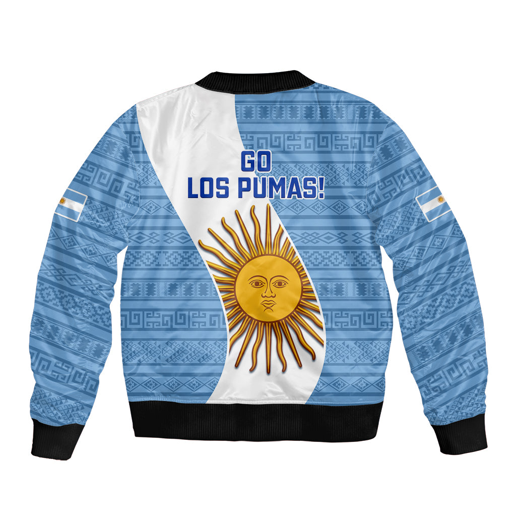 Argentina Rugby Sleeve Zip Bomber Jacket 2023 Go Champions Los Pumas World Cup - Wonder Print Shop