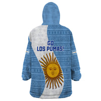Argentina Rugby Wearable Blanket Hoodie 2023 Go Champions Los Pumas World Cup - Wonder Print Shop