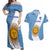 Custom Argentina Rugby Couples Matching Off Shoulder Maxi Dress and Hawaiian Shirt 2023 Go Champions Los Pumas World Cup - Wonder Print Shop