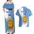 Custom Argentina Rugby Couples Matching Off Shoulder Maxi Dress and Hawaiian Shirt 2023 Go Champions Los Pumas World Cup - Wonder Print Shop