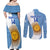 Custom Argentina Rugby Couples Matching Off Shoulder Maxi Dress and Long Sleeve Button Shirts 2023 Go Champions Los Pumas World Cup - Wonder Print Shop