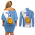 Custom Argentina Rugby Couples Matching Off Shoulder Short Dress and Long Sleeve Button Shirts 2023 Go Champions Los Pumas World Cup - Wonder Print Shop