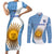 Custom Argentina Rugby Couples Matching Short Sleeve Bodycon Dress and Long Sleeve Button Shirts 2023 Go Champions Los Pumas World Cup - Wonder Print Shop