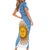 Custom Argentina Rugby Family Matching Short Sleeve Bodycon Dress and Hawaiian Shirt 2023 Go Champions Los Pumas World Cup - Wonder Print Shop