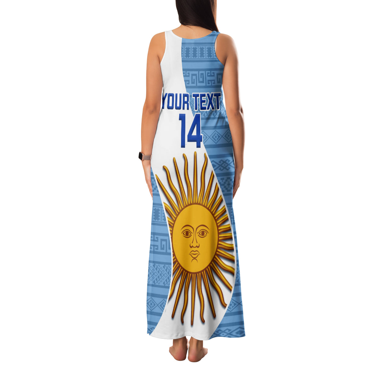 Custom Argentina Rugby Family Matching Tank Maxi Dress and Hawaiian Shirt 2023 Go Champions Los Pumas World Cup - Wonder Print Shop