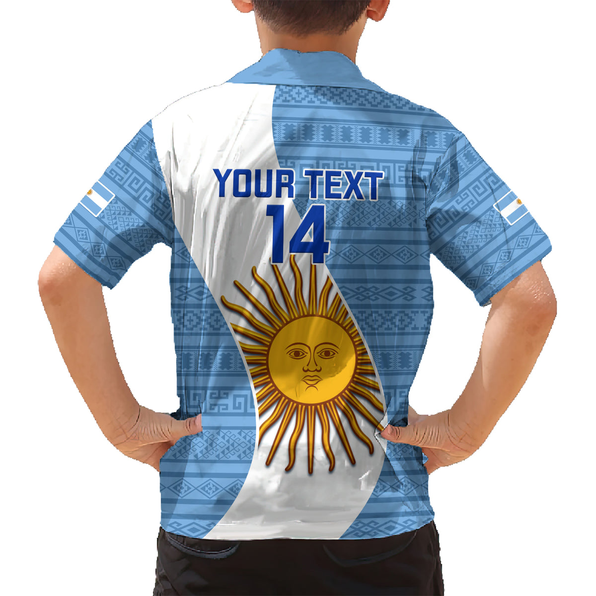 Custom Argentina Rugby Kid Hawaiian Shirt 2023 Go Champions Los Pumas World Cup - Wonder Print Shop