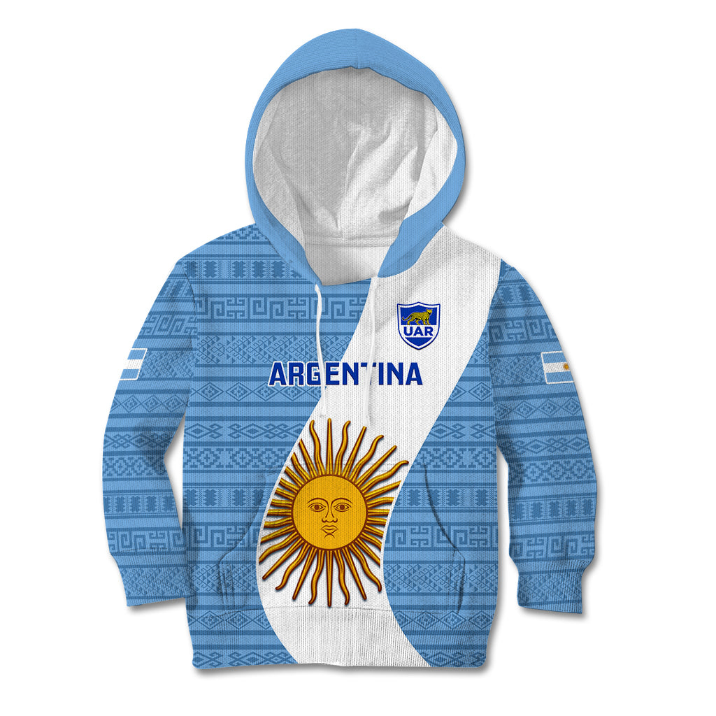Custom Argentina Rugby Kid Hoodie 2023 Go Champions Los Pumas World Cup - Wonder Print Shop
