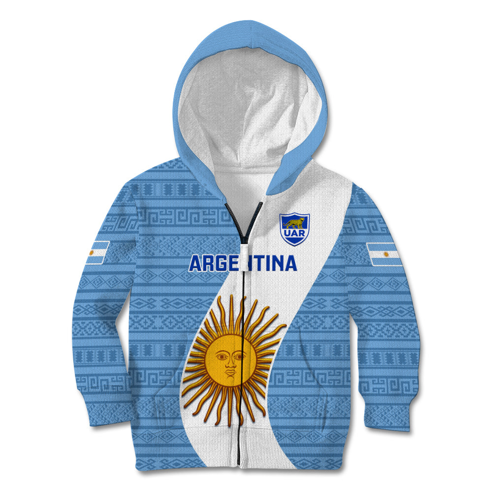 Custom Argentina Rugby Kid Hoodie 2023 Go Champions Los Pumas World Cup - Wonder Print Shop