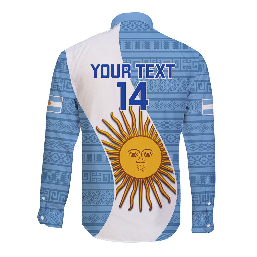 Custom Argentina Rugby Long Sleeve Button Shirt 2023 Go Champions Los Pumas World Cup - Wonder Print Shop