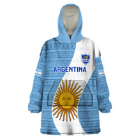 Custom Argentina Rugby Wearable Blanket Hoodie 2023 Go Champions Los Pumas World Cup - Wonder Print Shop